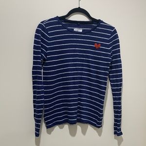 Lou & Grey linen long sleeve striped top